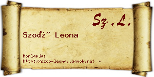 Szoó Leona névjegykártya